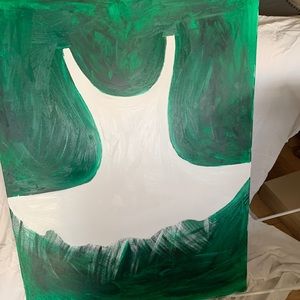 Dress painting! Acrylic paint on canvas